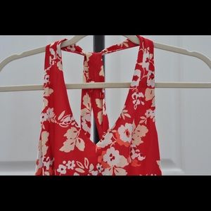 Ann Taylor floral halter dress